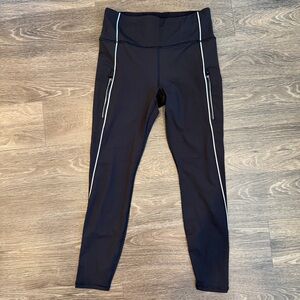 Athleta Rainier High Rise Reflective Stripe Legging